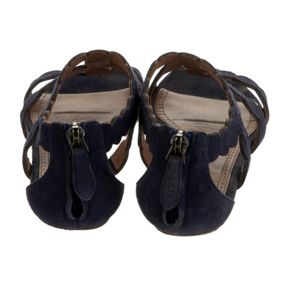 ALAÏA Blue Suede Scalloped Gladiator Sandals | IT 36 (US 5.5) - Picture 4 of 5
